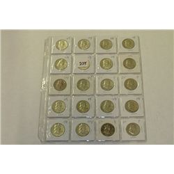 Twenty 1962P Franklin Half Dollars