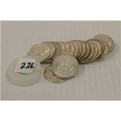 Twenty 1964 Kennedy Half Dollars