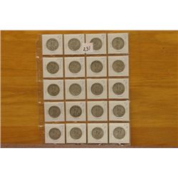 Twenty Walking Liberty Half Dollars 1937P