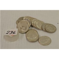 Twenty 1964 Kennedy Half Dollars