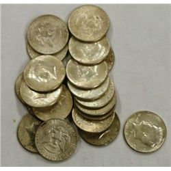 Twenty 1964 Kennedy Half dollars