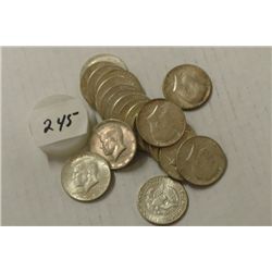 Twenty 1964 Kennedy Half Dollars