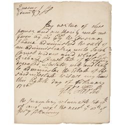 GEORGE CLARKE Rare Autograph Document Signed 1726