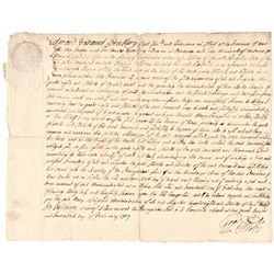 GEORGE CLARKE, NY Manuscript Document Signed 1797