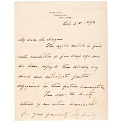 GROVER CLEVELAND, Autograph Letter Signed 1898