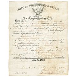 1874 GEORGE ARMSTRONG CUSTER 7th Cavalry Fort Abraham Lincoln, Dakota Territory