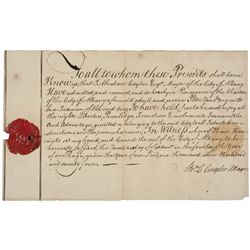 Mayor ABRAHAM CUYLER 1774 Freemans Agreement Document Signed Last Loyalist Major