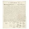 Image 1 : DECLARATION OF INDEPENDENCE. (1843) Peter Force Printing on Rice Paper