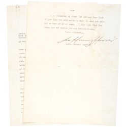 (FIRST LADIES), Four Items Signed by 3 First Ladies CLEVELAND, HARRISON, HOOVER.