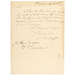 DAVID HUMPHREYS, 1813 Autograph Letter Signed - Known as The Hartford Wit