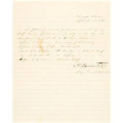 Union General DAVID HUNTER, Union Civil War General Signed 1861 Civil War Orders