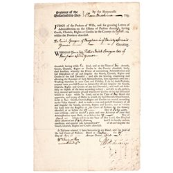 Royal Governor of Colonial Massachusetts THOMAS HUTCHINSON, 1760 Document Signed
