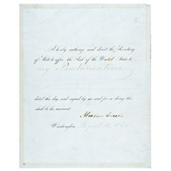 ABRAHAM LINCOLNAuthorizes & Signs - My Proclamation - August 18, 1864