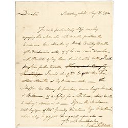JOHN FRANCIS MERCER 1792 Autograph Letter Signed as US Congress Representative
