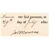 Image 3 : JAMES MONROE, Signed 1800 Virginia Military Appointment