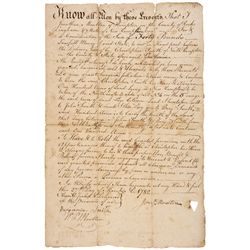 Legendary Hero NH General JONATHAN MOULTON, 1782 Manuscript Document Signed