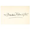 Image 1 : FREDERIC REMINGTON, Bold Signature, On Card