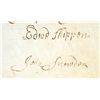 Image 3 : EDWARD SHIPPIN, Second Mayor of Philadelphia, Document Signed, March 13, 1705/6