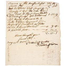 1756 Manuscript Document Signed, Mass. French and Indian War - Fort Crown Point