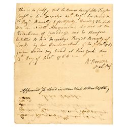 Historic 46th Regiment 1766 French & Indian War Military Discharge