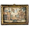 Image 1 : c. 1790 18th Century Hand-Colored Allegorical Print Showing, AMERICA and AFRICA