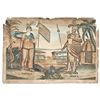 Image 2 : c. 1790 18th Century Hand-Colored Allegorical Print Showing, AMERICA and AFRICA