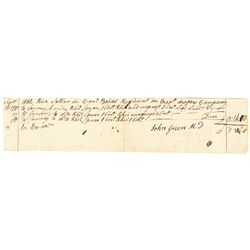 1775 Revolutionary War Surgeon’s Services Bill