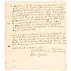 1775 Document to Elect Representatives to the Massachusetts Provincial Congress