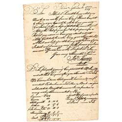 Rev. War Philadelphia Letter Days Prior to British General Howes Occupation