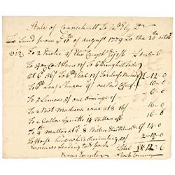 CT. Doctor John Ely’s Supplies Invoice For His Continental Army Patients Care