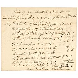 CT. Doctor John Ely’s Supplies Invoice For His Continental Army Patients Care