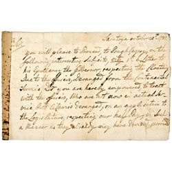 Society of Cincinnati Member FREDERICK VON WEISENFELS Autograph Letter 1781