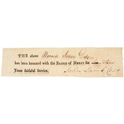 Rare Rev War Document Certifying Official Awarding of the Army BADGE OF MERIT