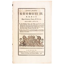 1774 Act for punishing Mutiny and Desertion... Payment of the Army... in America