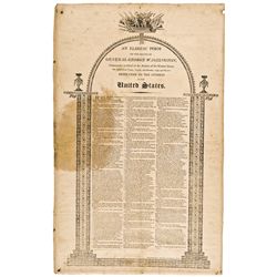 1800-Dated, Unique Paper Broadside Memorial Poem, Printed by “R. AITKEN
