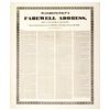 Image 1 : GEORGE WASHINGTON 1832 Centennial Broadside of Washingtons Farewell Address