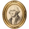 Image 1 : Early Handmade Pen and Ink Drawing of George Washington