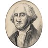Image 2 : Early Handmade Pen and Ink Drawing of George Washington