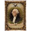 Image 1 : c. 1905 Colorful Lithographed Advertising Sign on Tin George Washington Birthday