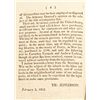 Image 2 : (THOMAS JEFFERSON) 1802 Message from the President Imprint Crisp Untrimmed