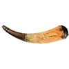 Image 2 : c. 1850 to 60s Hand-carved, American Seaman Powderhorn MAID OF - WESTERN SEA