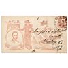 Image 1 : c. 1862 Civil War Abraham Lincoln Patriotic Postal Cover - Walcott Unlisted !