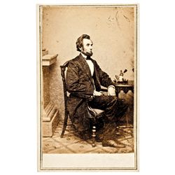 Abraham Lincoln Original Carte de Visite Photograph by Mathew Brady