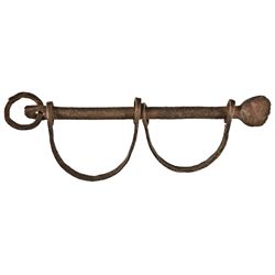 Authentic 18th Century Middle Passage Iron Slave Shackles