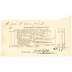 1862 Civil War VA Tax: 40 Slaves + Free Negroes