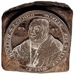c. 1750, Hand-Engraved Wooden Printing Block of Jodocus Willich