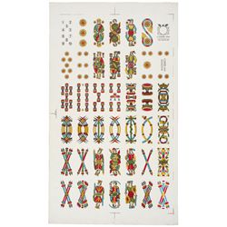 Complete Sheet Italian Playing Cards, Viassone