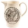 Image 1 : Historic Liverpool Creamware Pitcher - Washington Securing Liberty to America