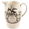 Image 3 : c. 1800 Historic Liverpool Creamware Pitcher - Washington in Glory