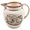Image 2 : c. 1815 Historic Patriotic War of 1812 Strawberry Luster Pitcher